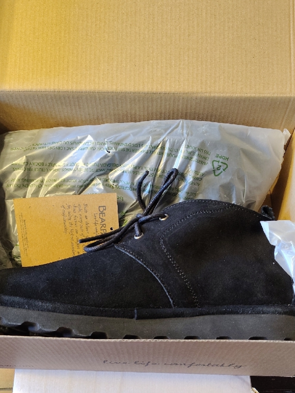 BearPaw Black Suede Lace-Up Chukka Boot - Picture 7 of 9